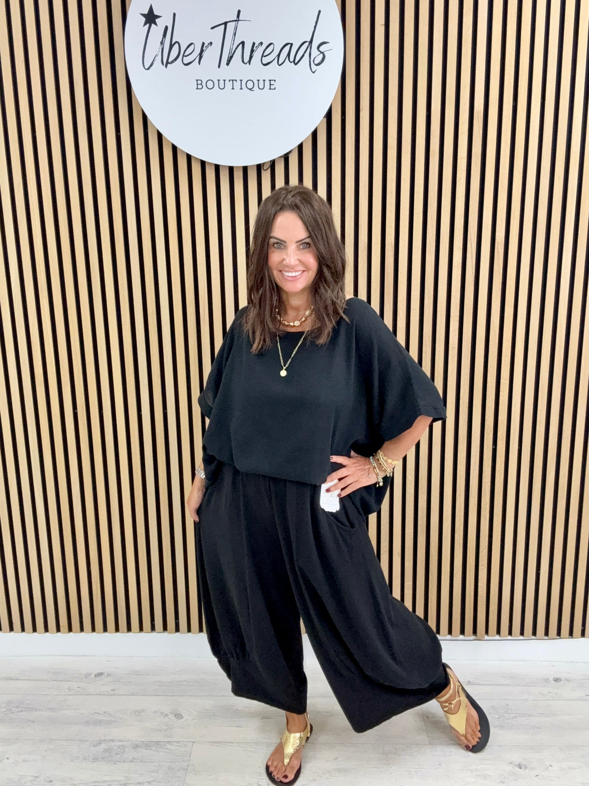 Sahara Cropped Pants - Black