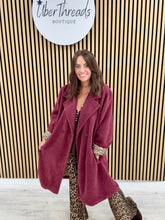 The Boyfriend Blazer Coat - Mulberry