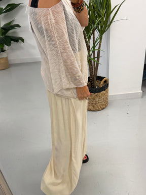 The Rae Summer Lightweight Layering Knit - Cream