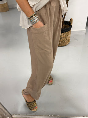 The Summer Tulip Trousers - Camel