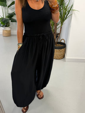The Summer Balloon Trousers - Black