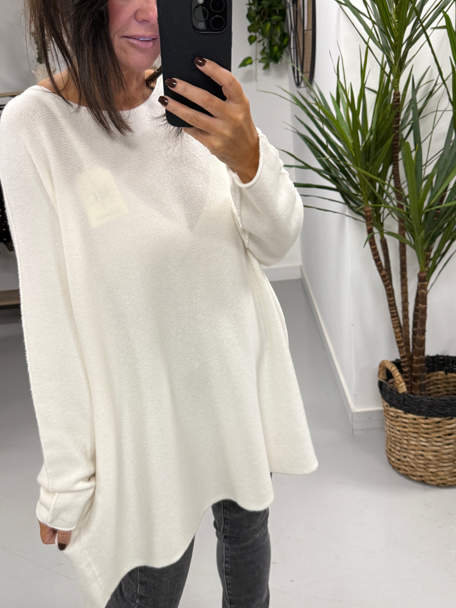 The Chelsea Round Neck Knit - Winter White