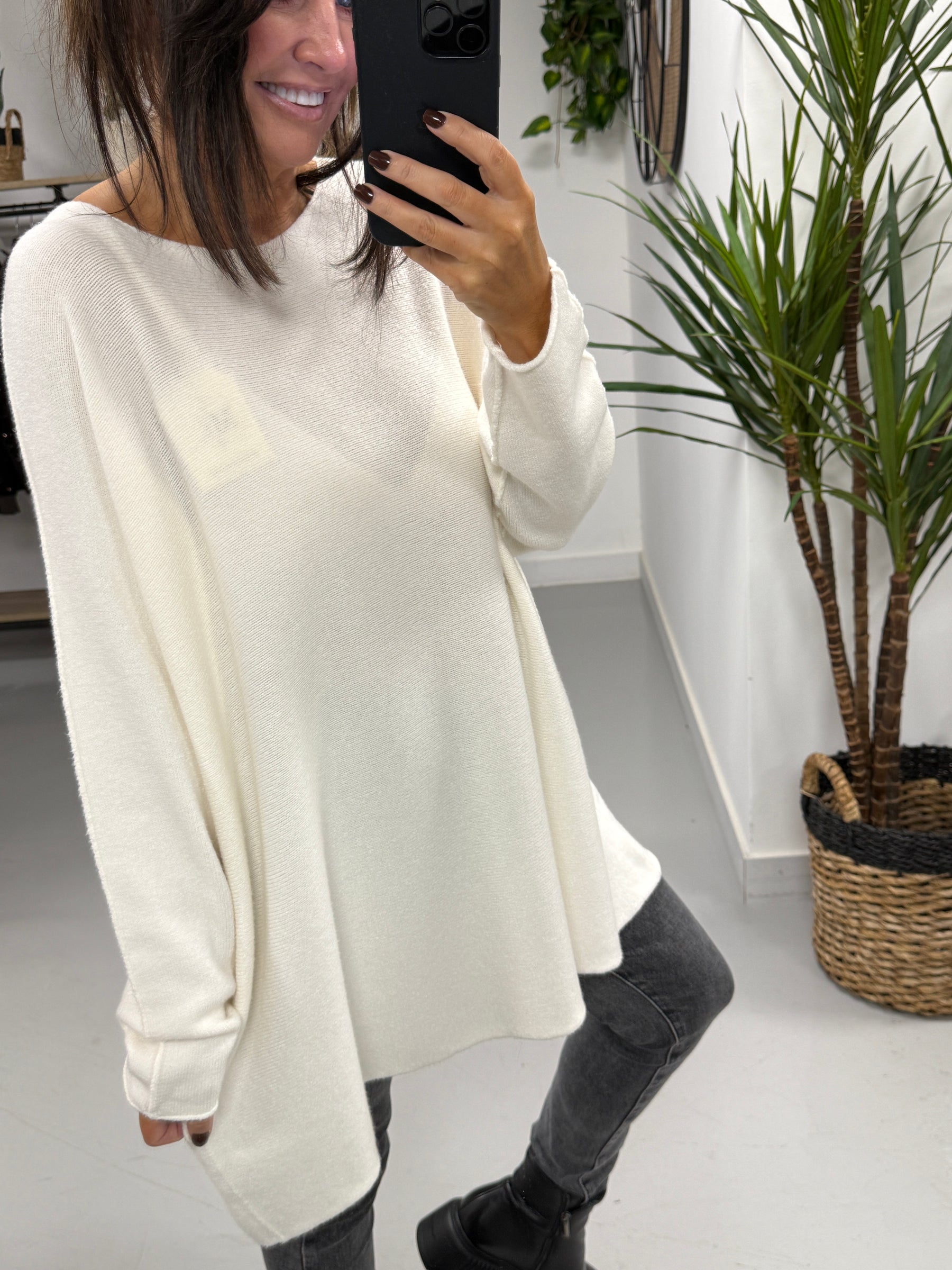 The Chelsea Round Neck Knit - Winter White