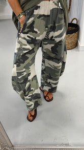 The Camo Barrel Leg Joggers
