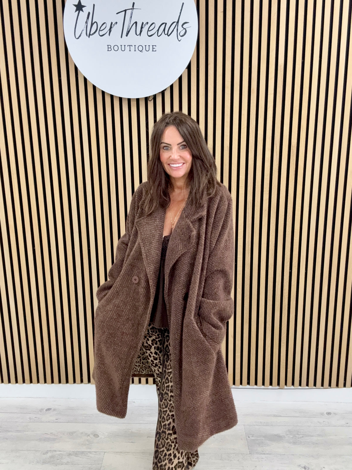 The Boyfriend Blazer Coat - Chocolate