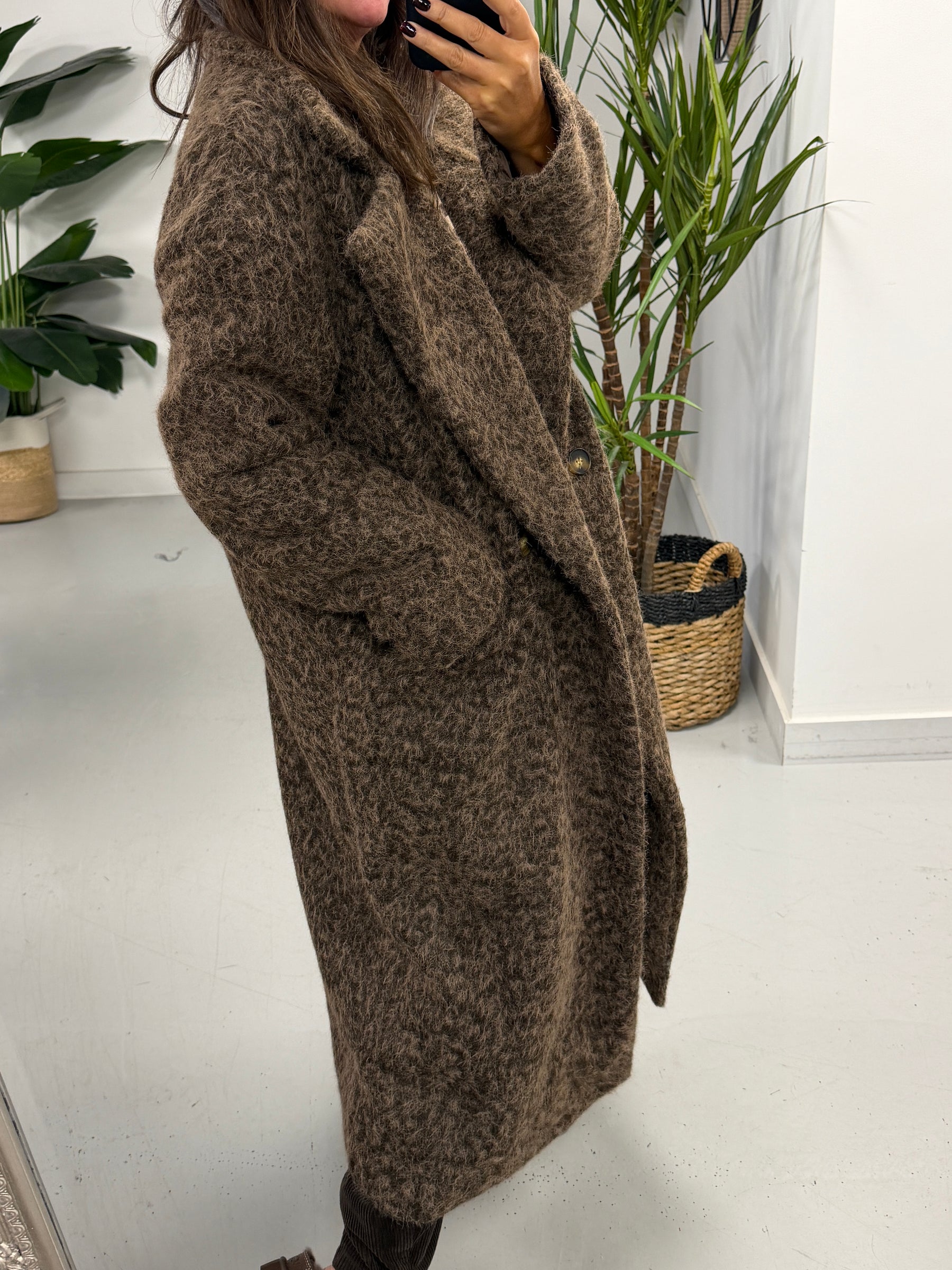 Dakota Boyfriend Coat  - Chocolate
