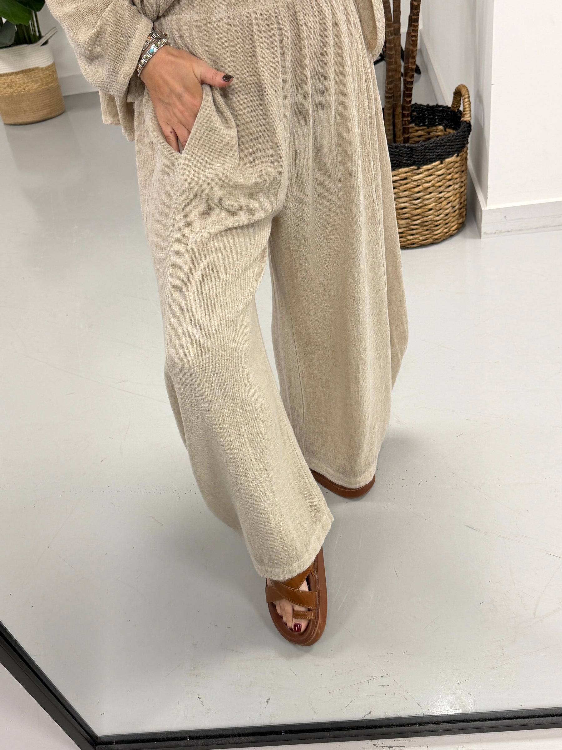 Sahara Barrel Trousers - Stone