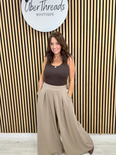 Jersey Wide Leg Palazzo - Mocha