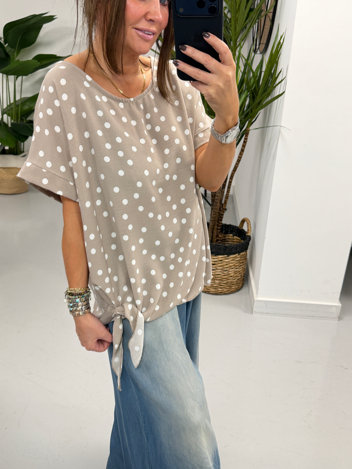 Dottie Side Tie - Mocha