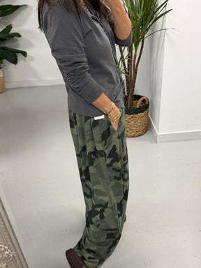 The Chelsea Camo Barrel Joggers Medium Khaki (Size 12-18)
