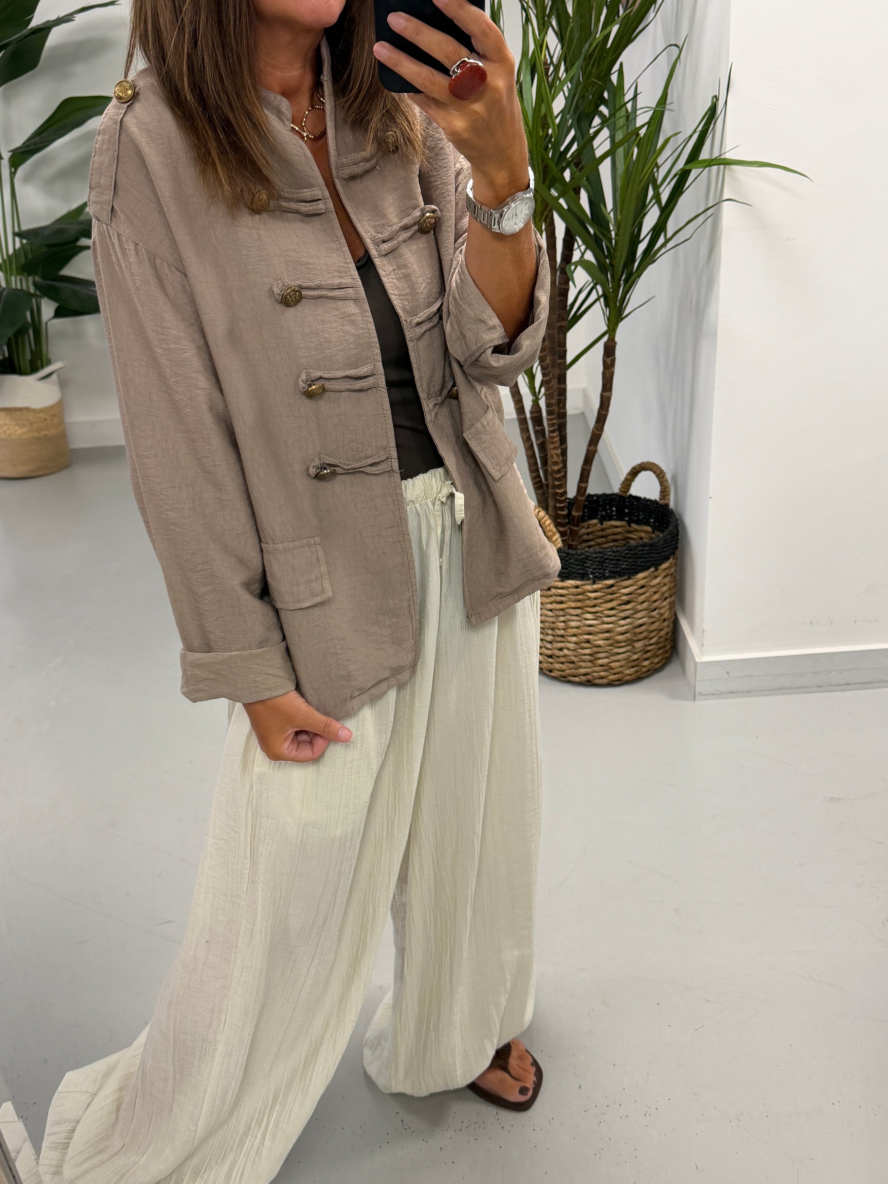 Military Jacket - Taupe (Pre Order)