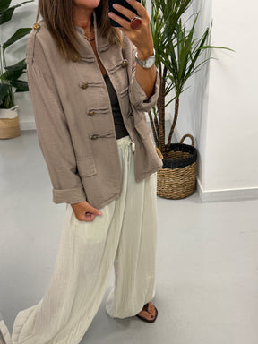 Military Jacket - Taupe (Pre Order)