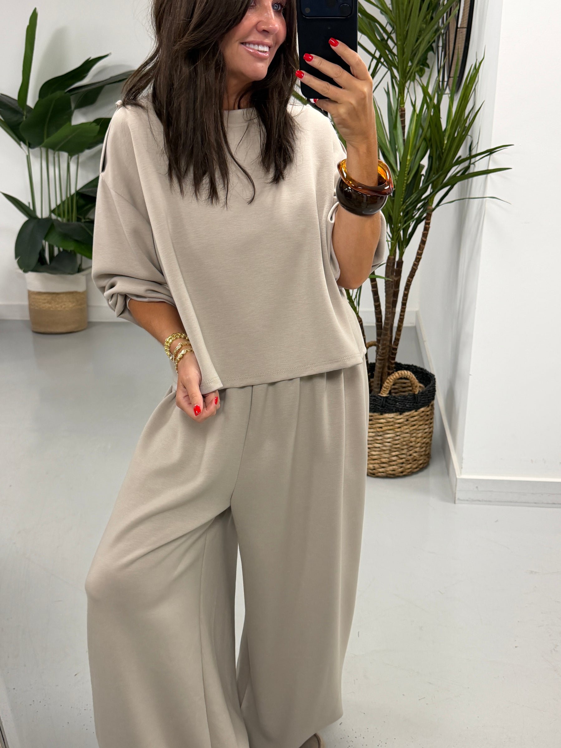 The Soft Touch Military Boxy Sweat - Taupe