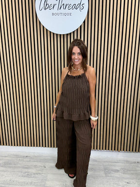 The Ocean Breeze Halterneck Two Piece - Chocolate