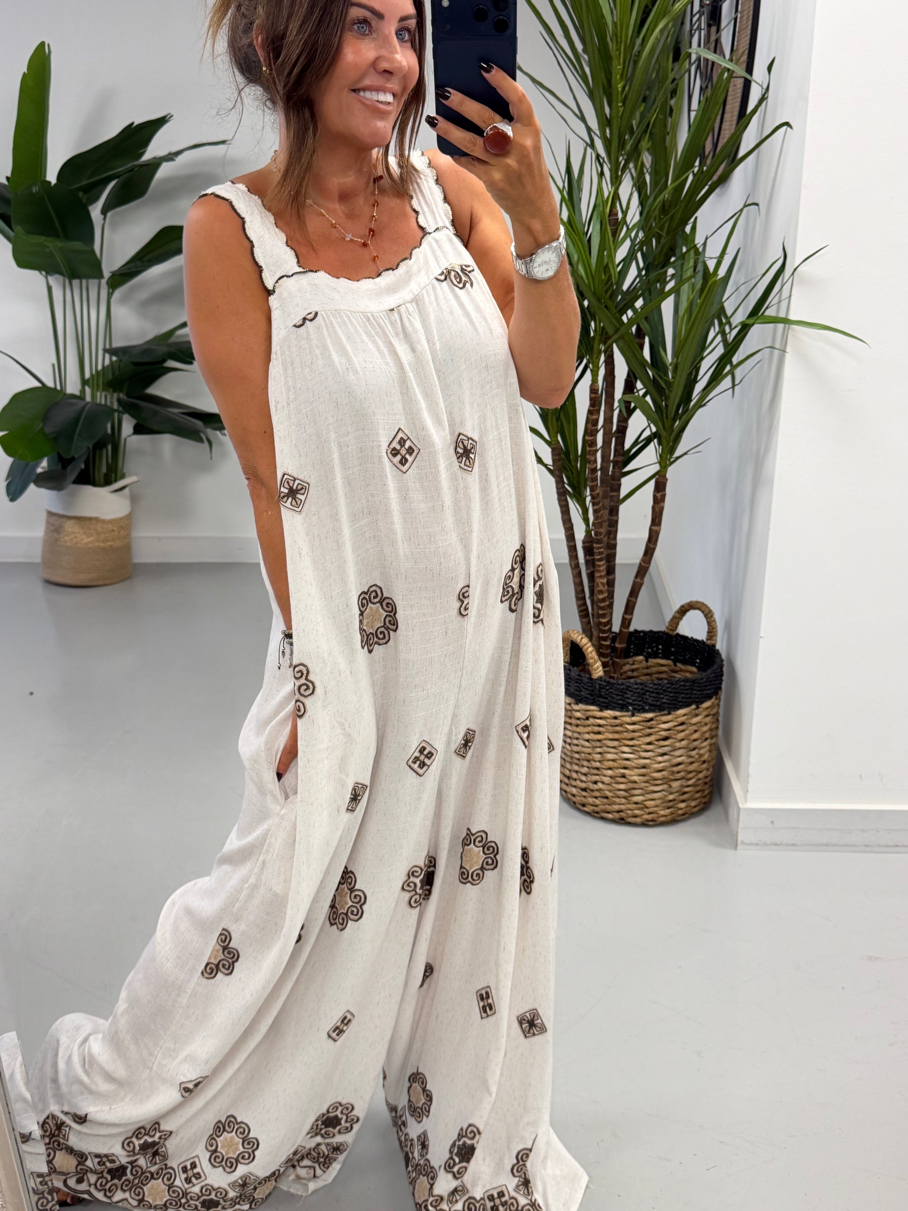 The Glasto Jumpsuit - Cream