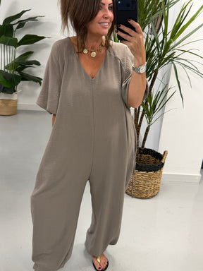 Marrakesh Balloon Jumpsuit - Pebble