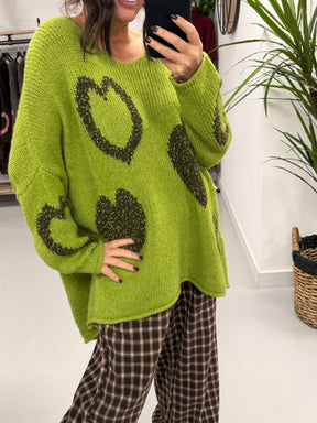 Heart Warmer Soft Knit - Lime