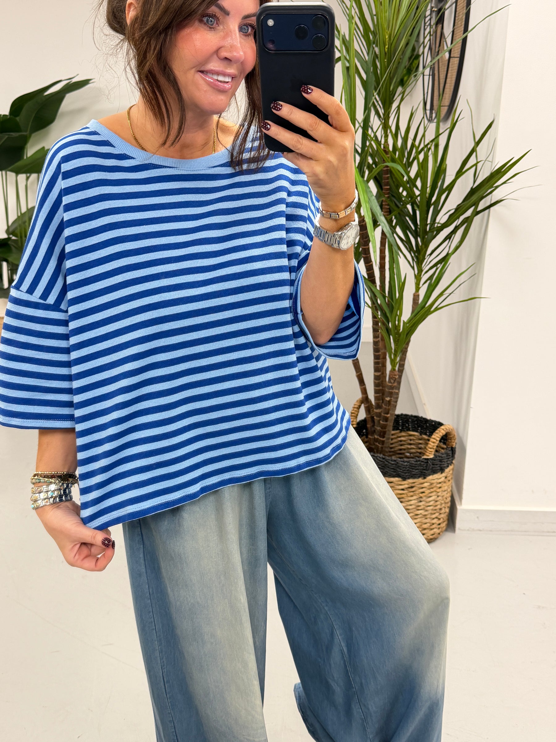Sugar Rush Stripe Tee - Blue