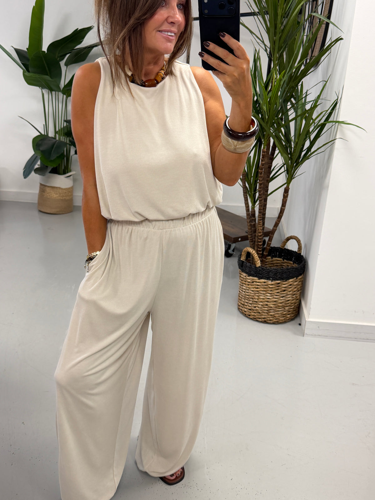 The Weekend Slouch Balloon Set - Cream
