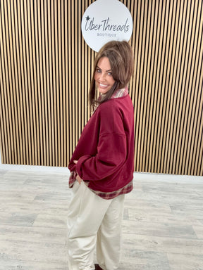 The “Check” Sweat - Mulberry