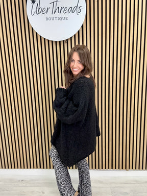 Popcorn Grunge Knit - Black