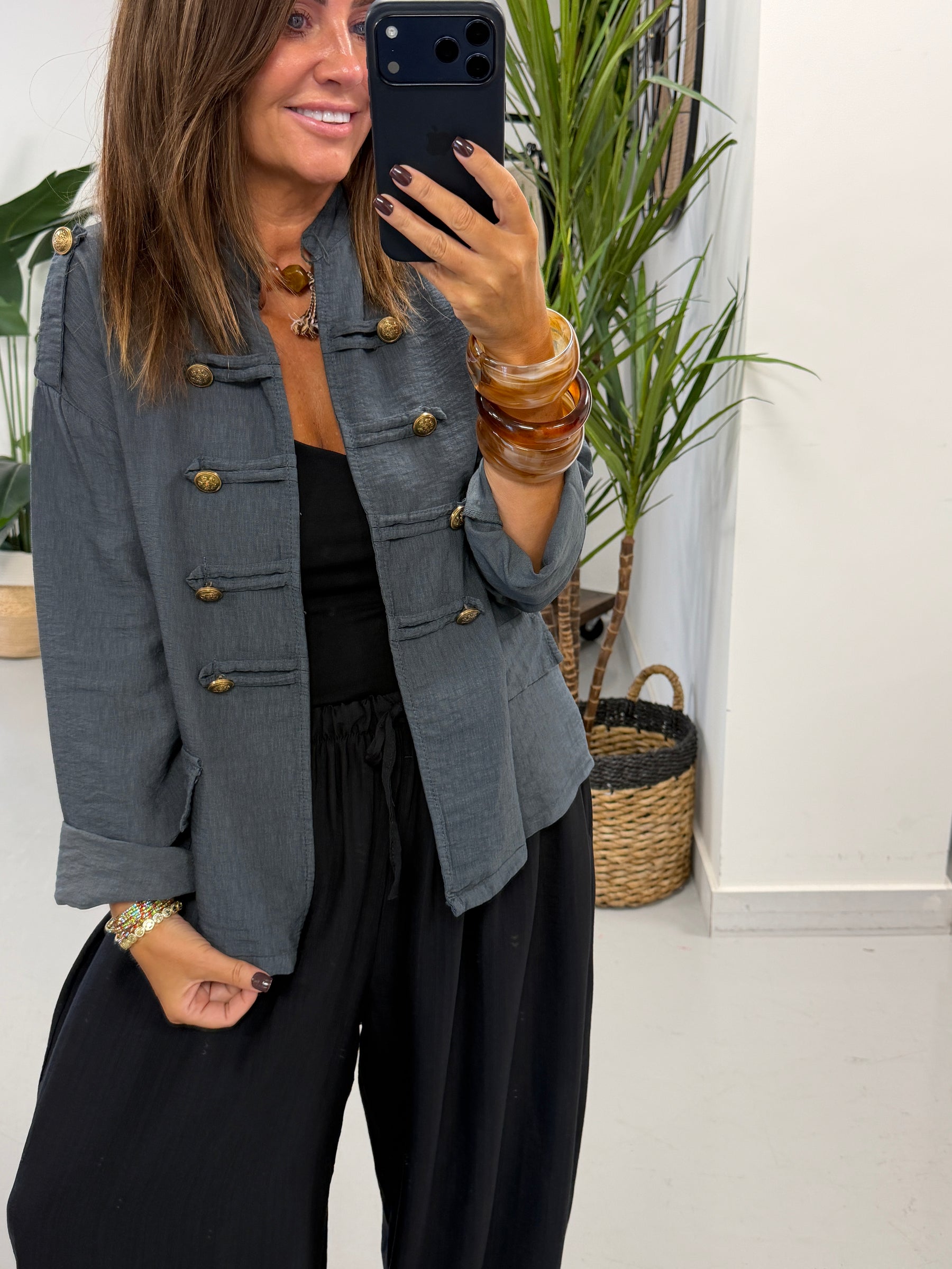 Military Jacket - Denim Blue