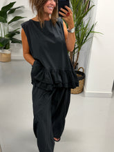 The LuLu Asymmetric Frill Tunic - Black