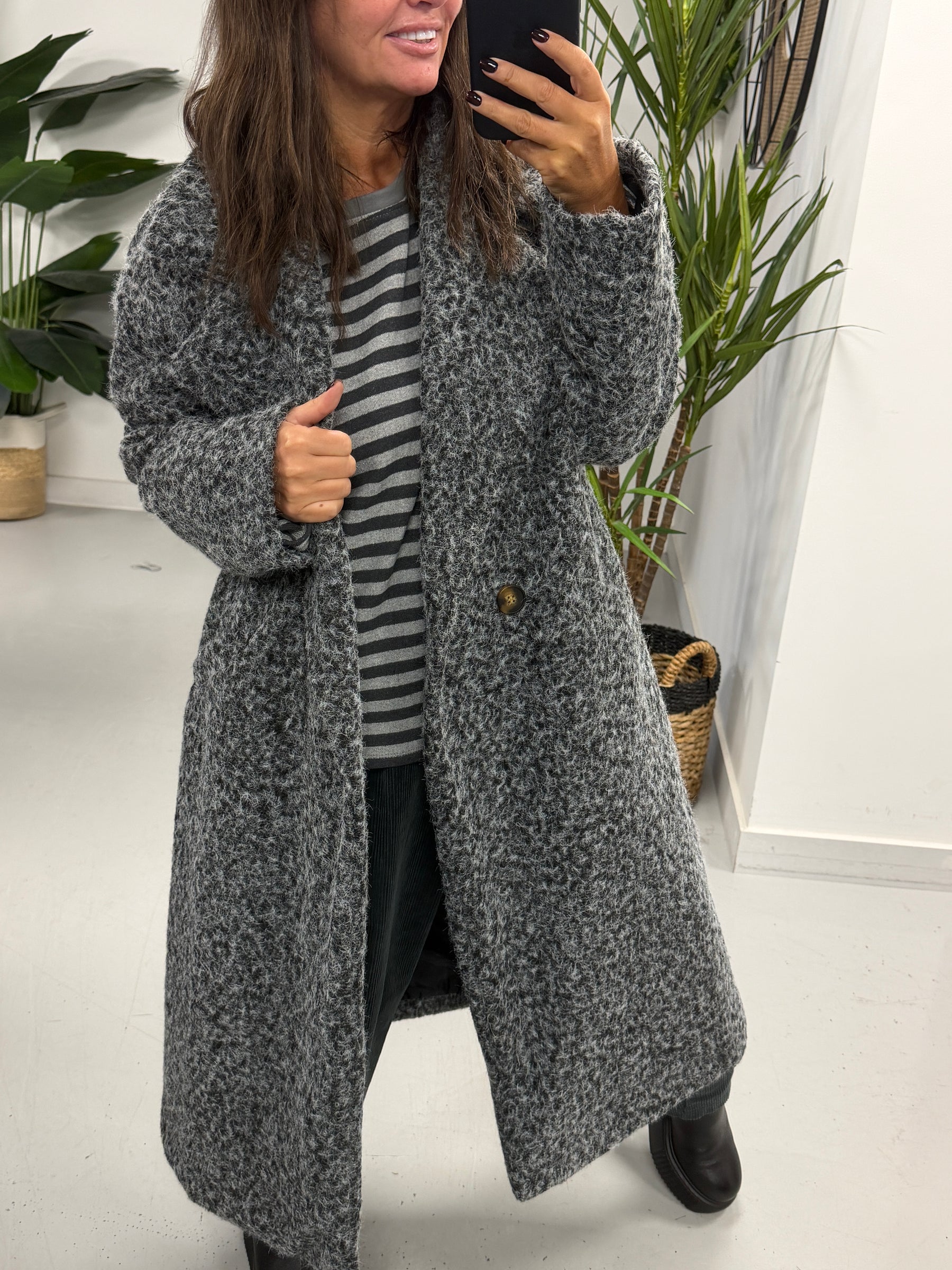 Dakota Boyfriend Coat  - Grey