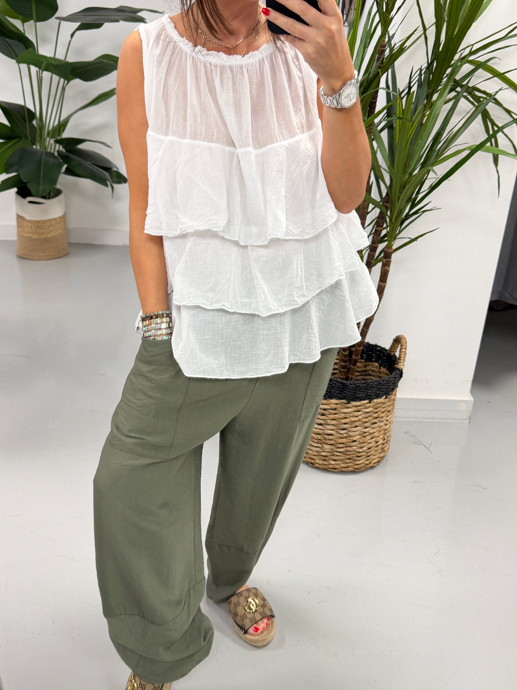 The Summer Tulip Trousers - Khaki