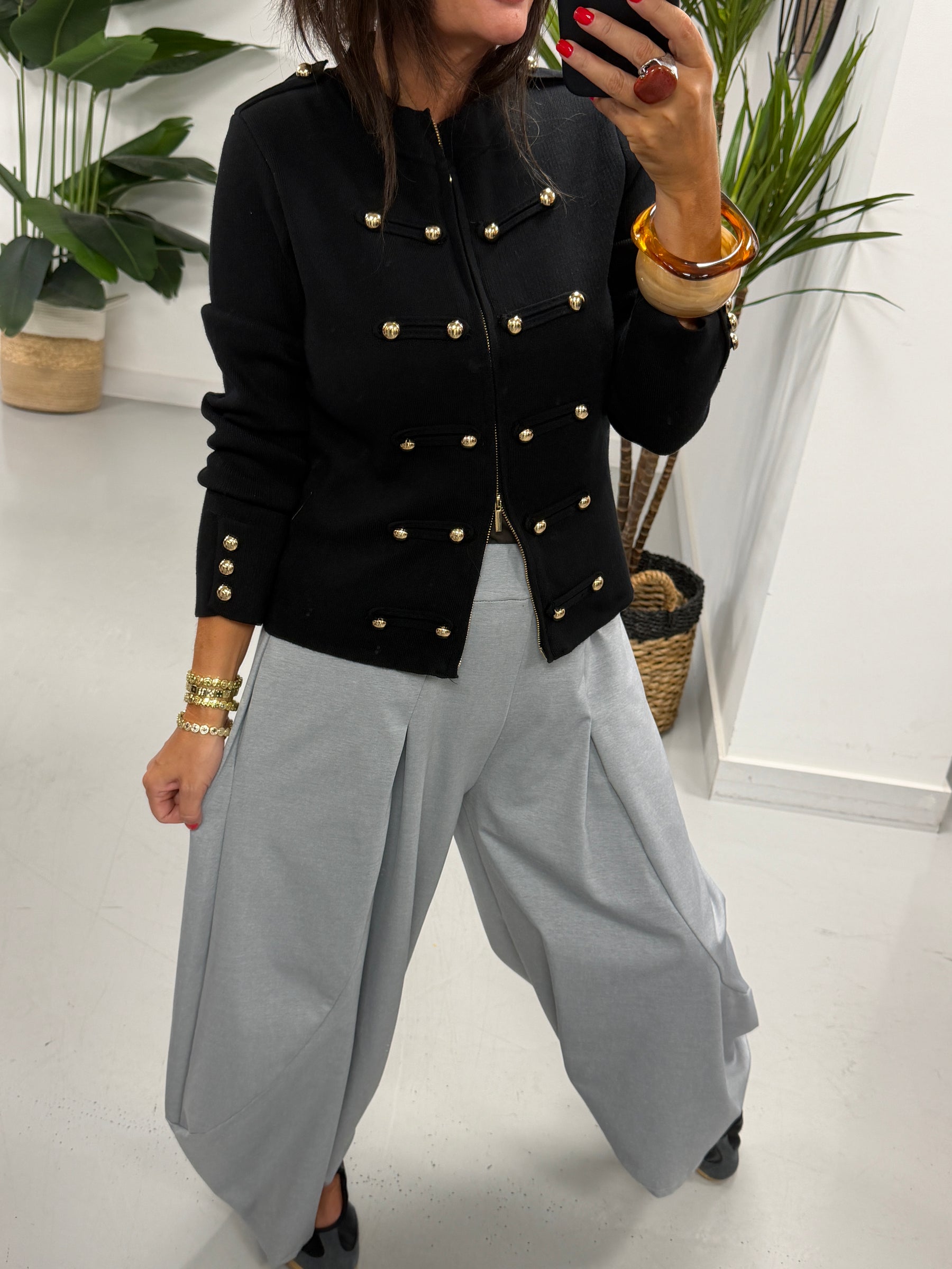 I.D Melange Barrel Jogger - Grey