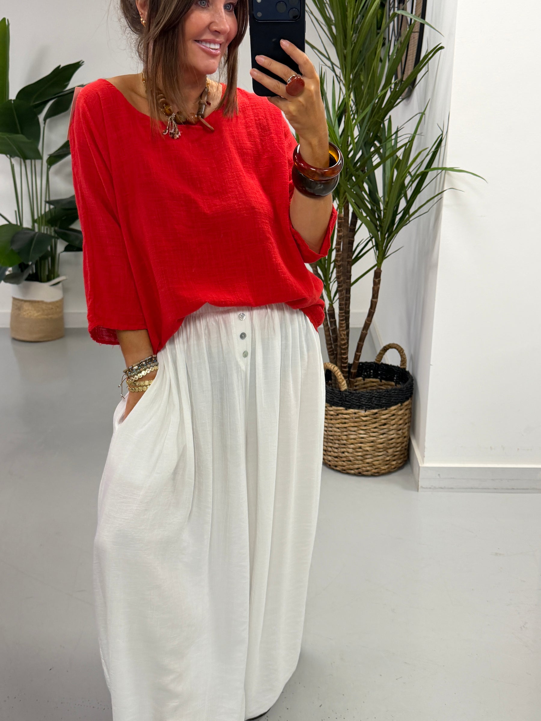 Basic Cotton Top - Red