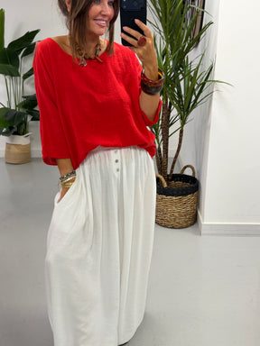 Basic Cotton Top - Red