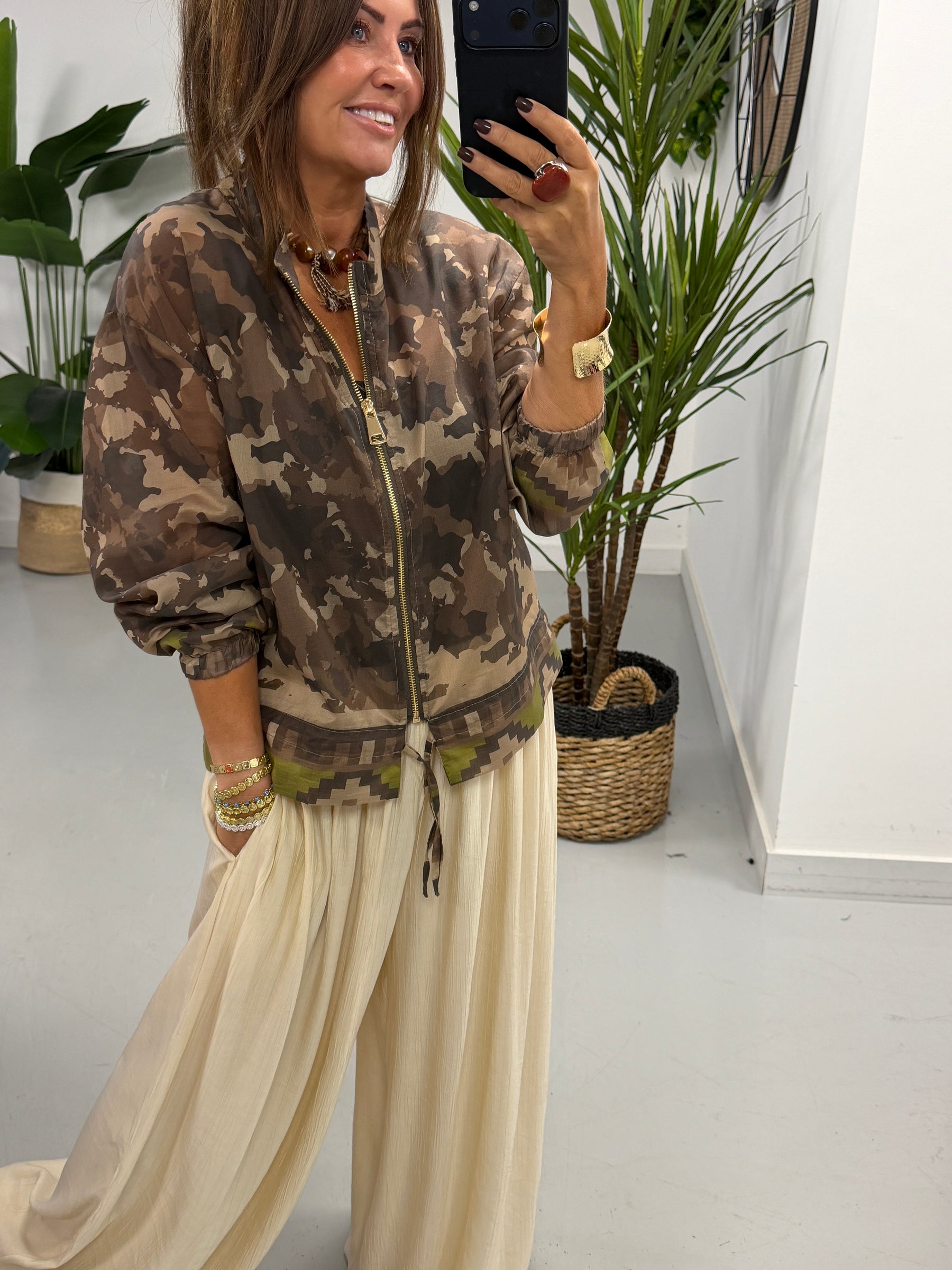 Lightweight Camo Jacket - Mocha