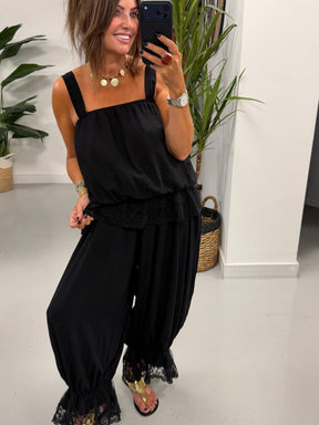 Boho Belle Bubble Top - Black