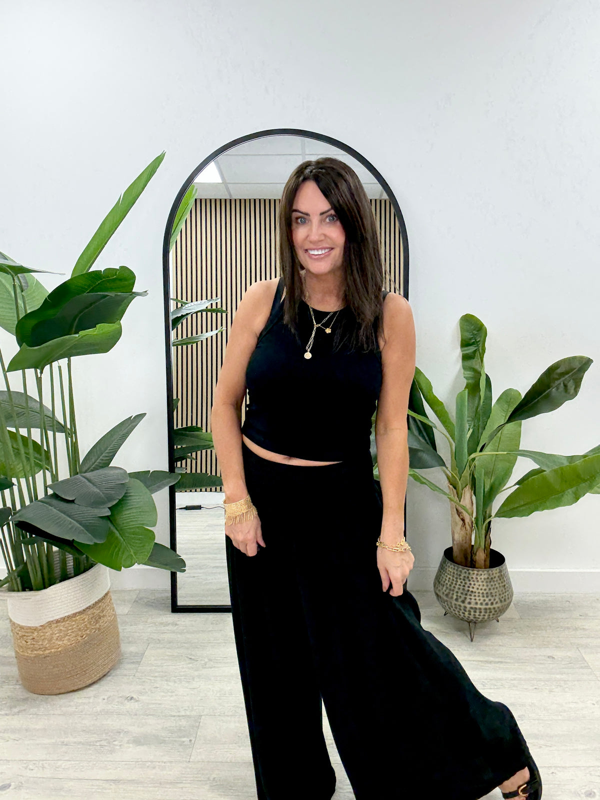 The Leyton Cropped Palazzos - Black