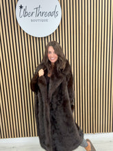 The Knightsbridge Longline Faux Fur Coat- Deep Chocolate