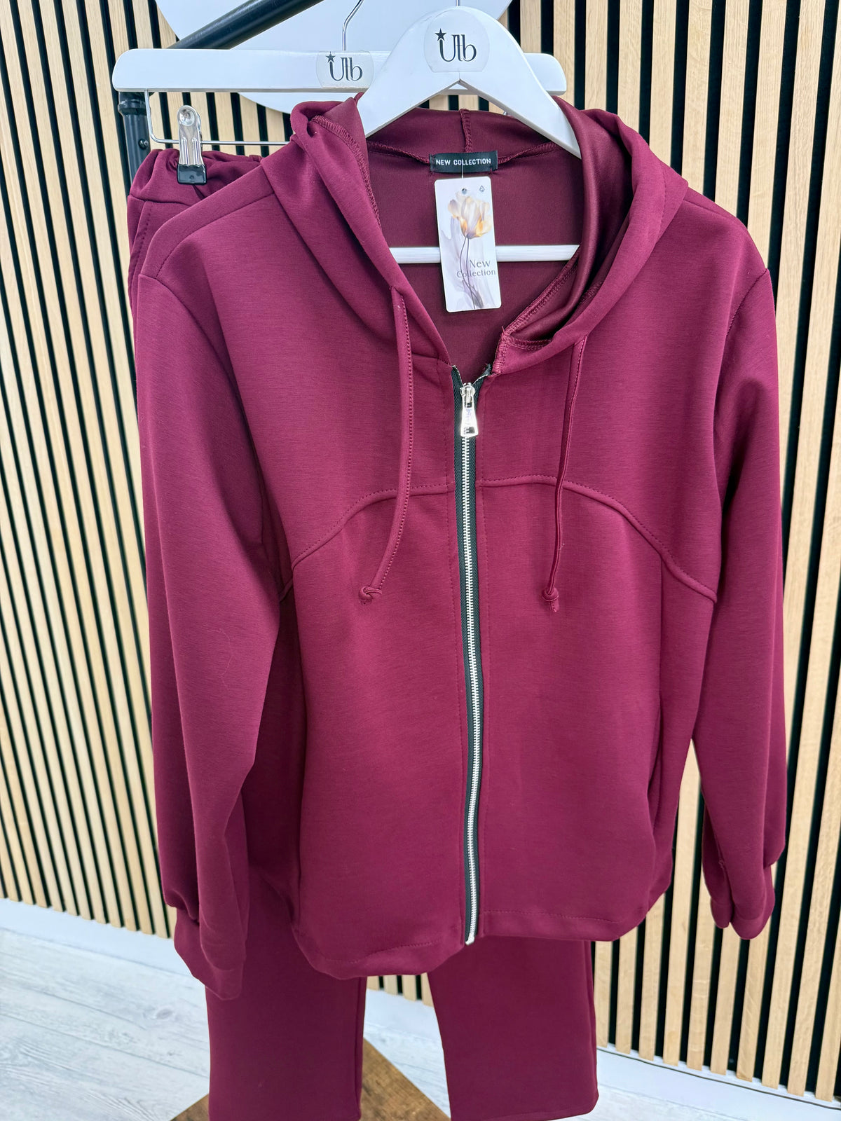 The Dalton Scuba Zip Hooded Tracksuit - Mulberry