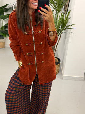 The Big Softie Zip Military Jacket - Rust