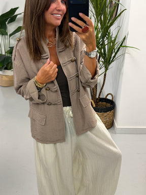 Military Jacket - Taupe (Pre Order)