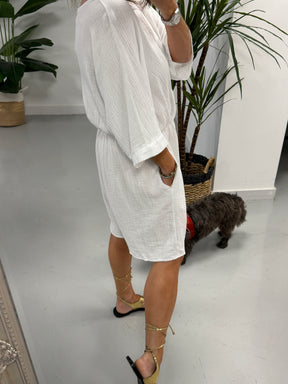 The Valencia Playsuit - White