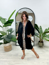 The Capri  Animal Ruched Dress - Black