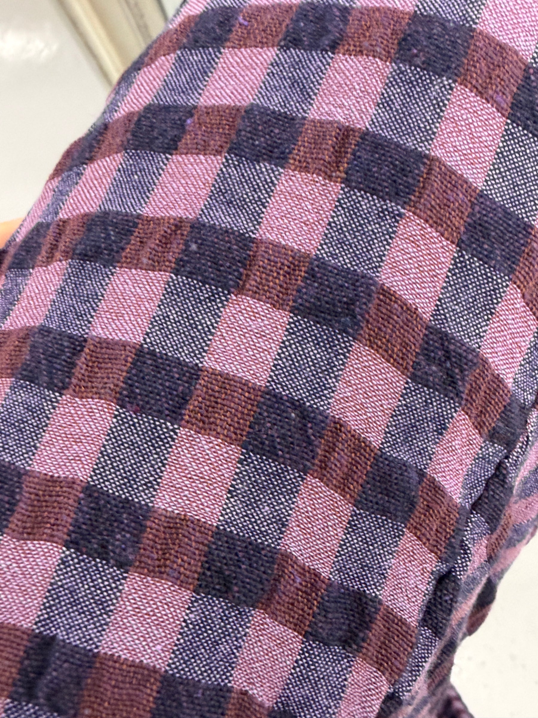The Autumn Check Barrel Trousers - Purple