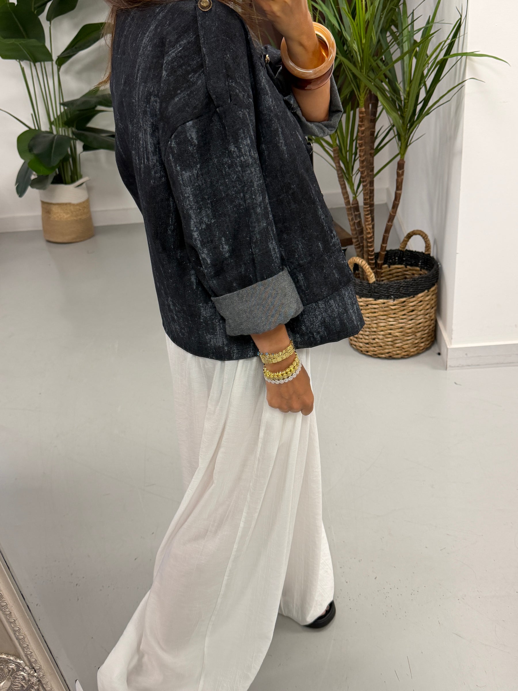 Zeta Otto Denim Military Jacket