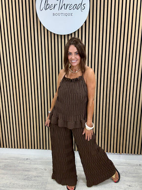 The Ocean Breeze Halterneck Two Piece - Chocolate