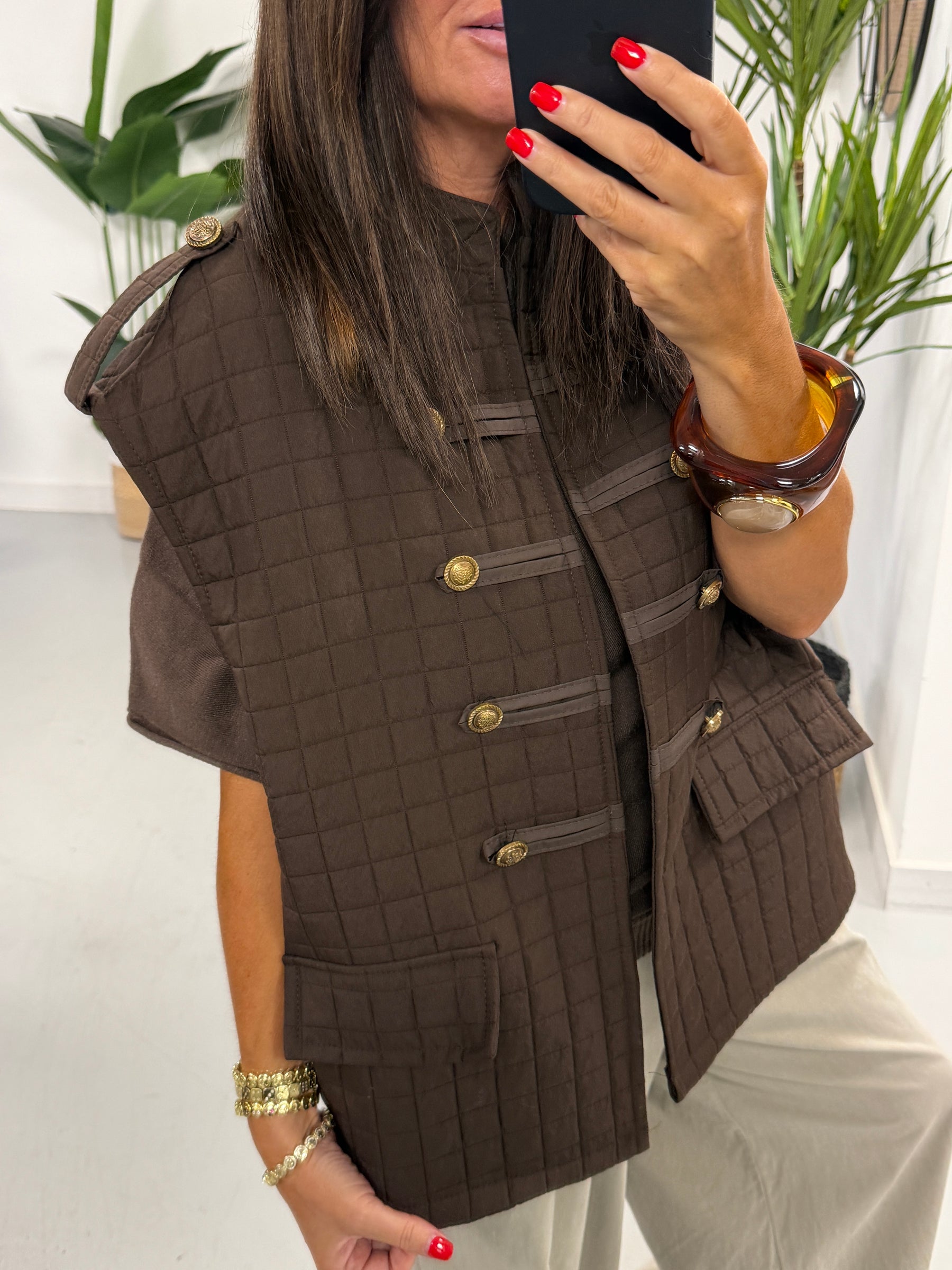 Military Lightweight Gilet - Chocolate