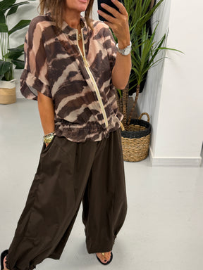 Lightweight Cropped Sleeve Jacket - Animal