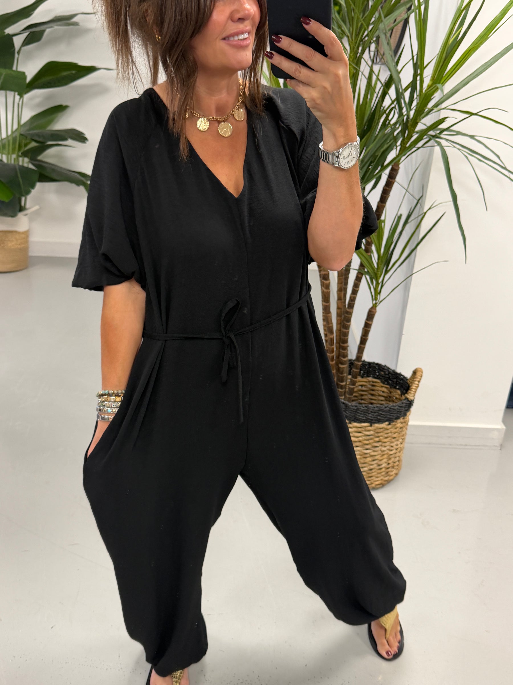 Marrakesh Balloon Jumpsuit - Black