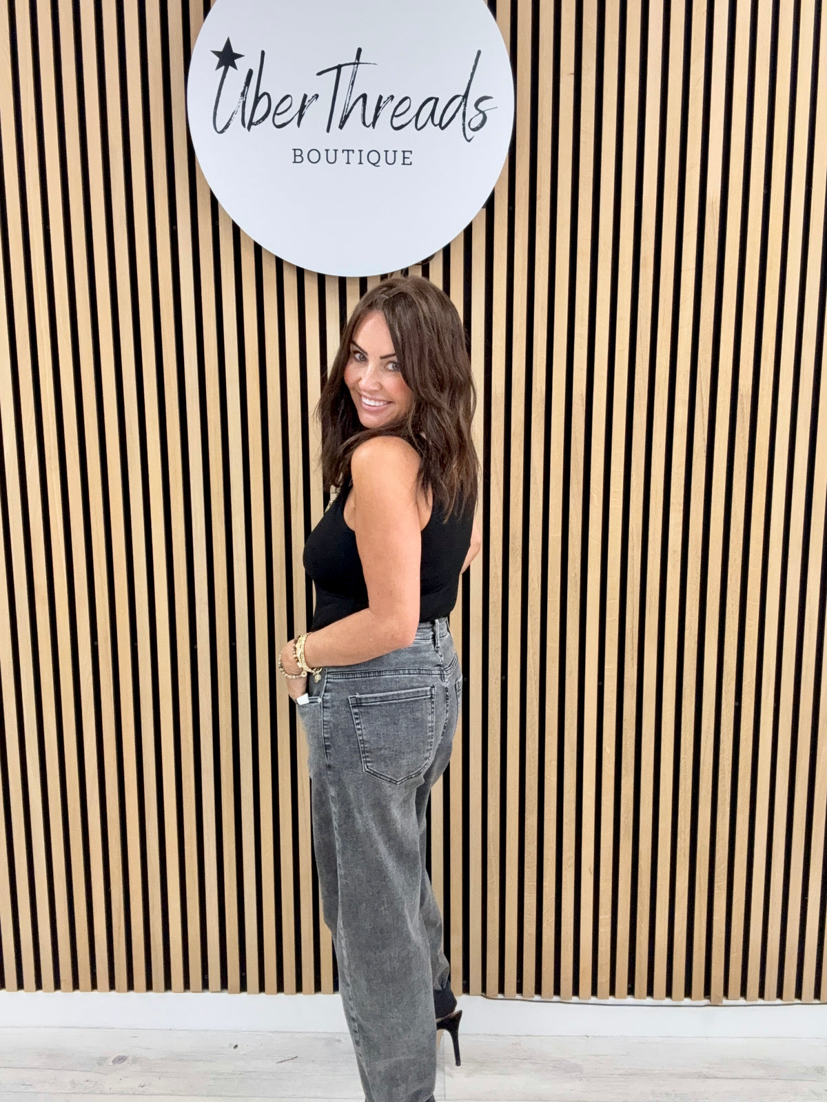 Redberry Barrel Jeans - Grey