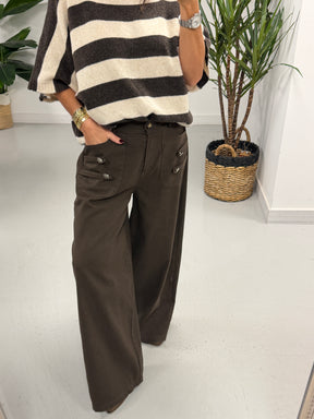 Savannah Military Jeans - Chocolate (Size 12/14)