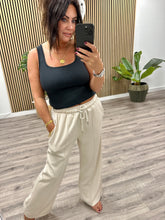 Wide Leg Seam Jogger (STD) - Stone